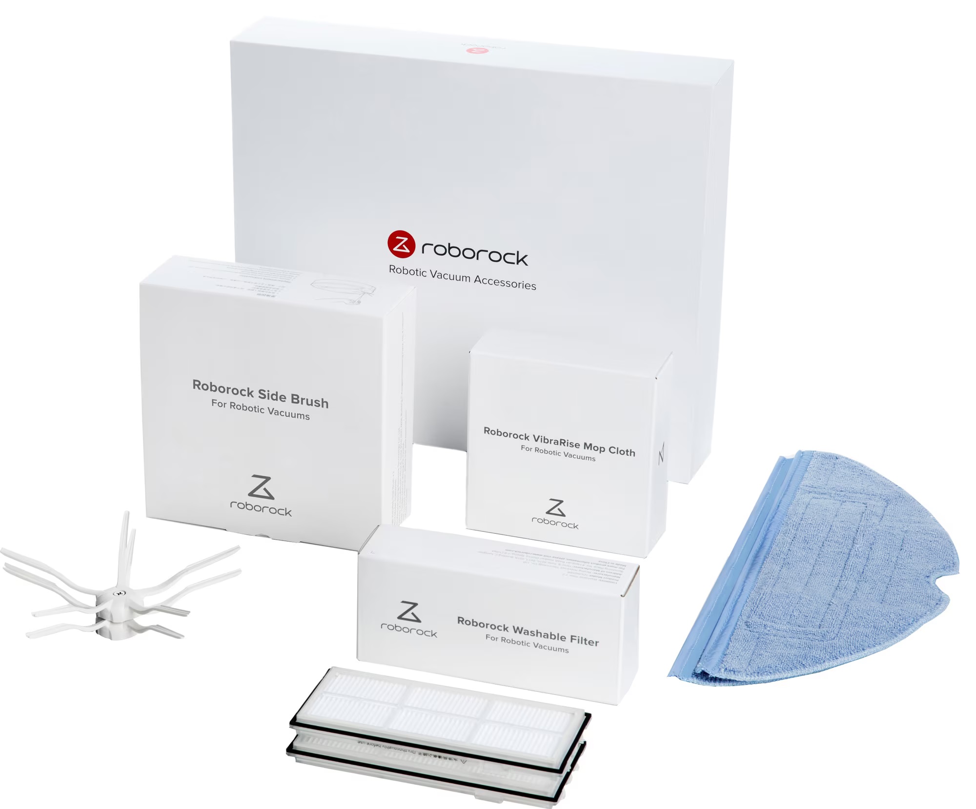 Roborock Zubehörset mit 2x Seitenbürste/ 2x Filter/ 2x Wisch-Mopp für S7 Roborock Zubehörset mit 2x Seitenbürste/ 2x Filter/ 2x Wisch-Mopp für S7
